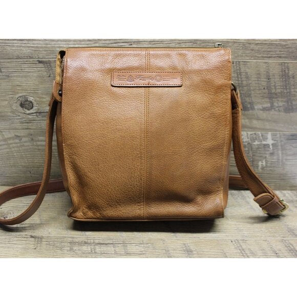 Fossil 1954 women's brown full grain leather crossbody satchel bag - Picture 4 of 16